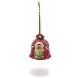 Christmas ornament, bell, ceramic